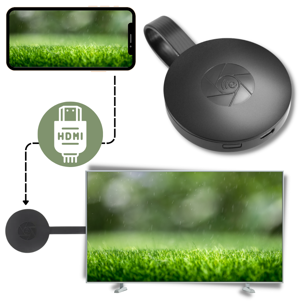 HDMI Dongle for Phone Mirroring and Smart TV Streaming