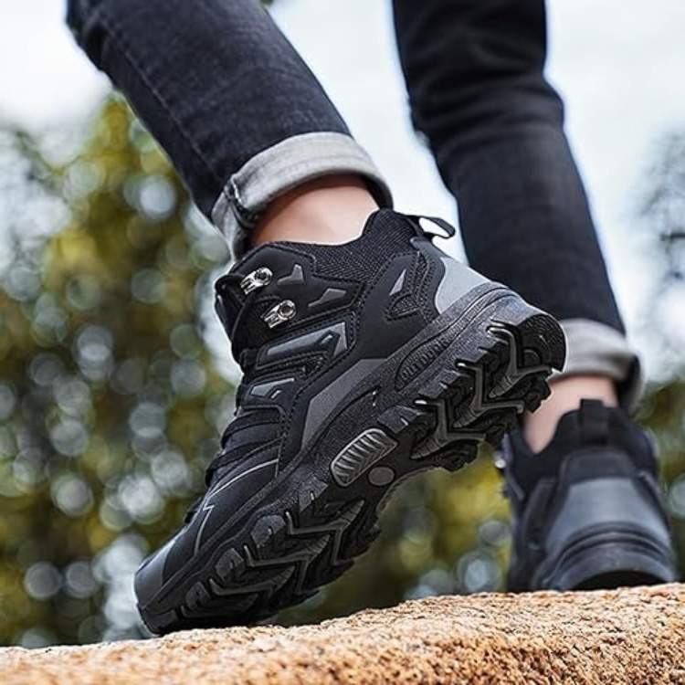 Trekaro Supportive Ankle-High Hiking Shoes With Non-Slip Soles