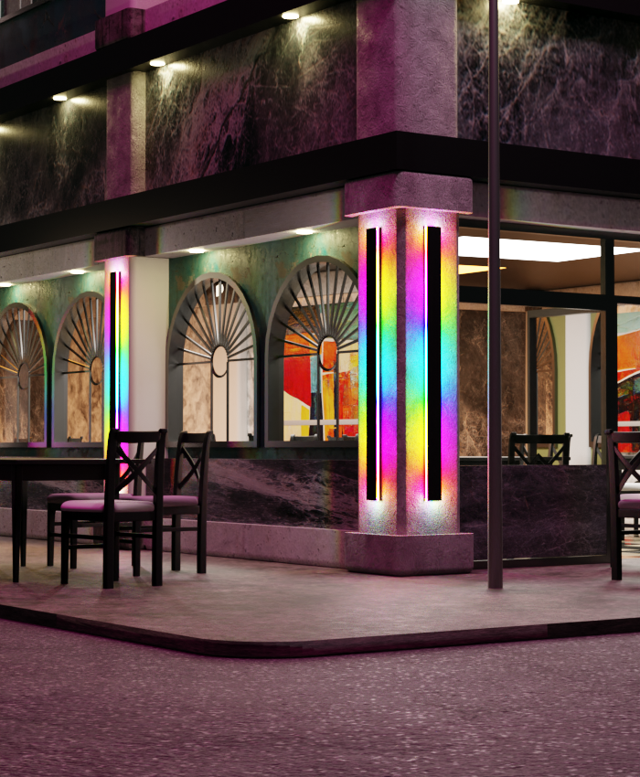 LumaHaven Vibrant RGB Wall Light for Indoor and Outdoor Use