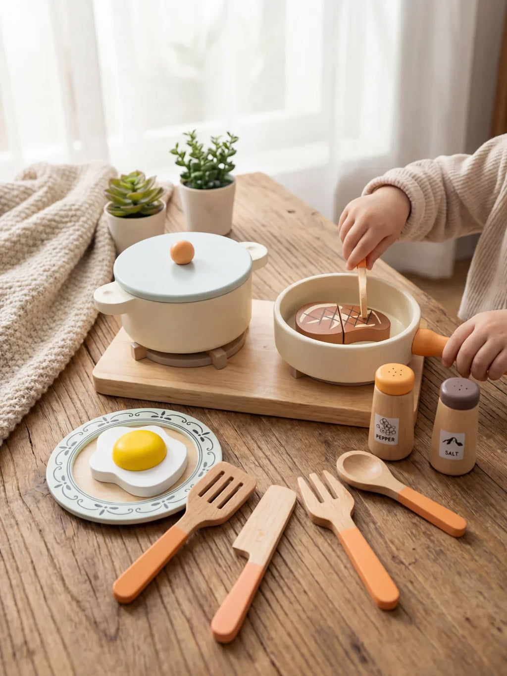 小厨师的厨房——木制玩具套装，开启想象力烹饪冒险