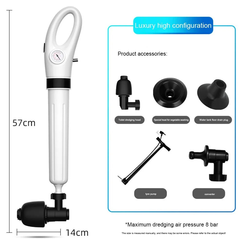 HydraHero Rapid Unblocker For Toilet And Drain Plunger