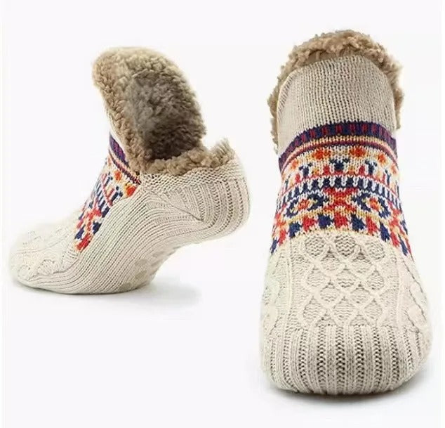 Meias LyraNest para Uso Interior no Inverno em Casa com Solas Antiderrapantes