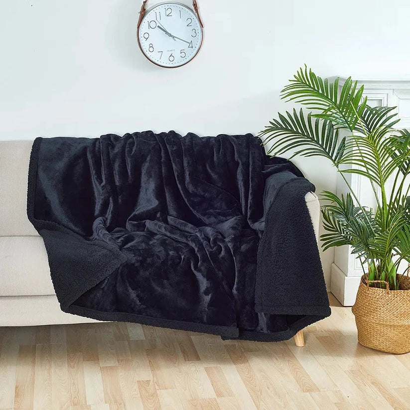 Couverture imperméable en peluche pour couples, pour une protection confortable et douillette