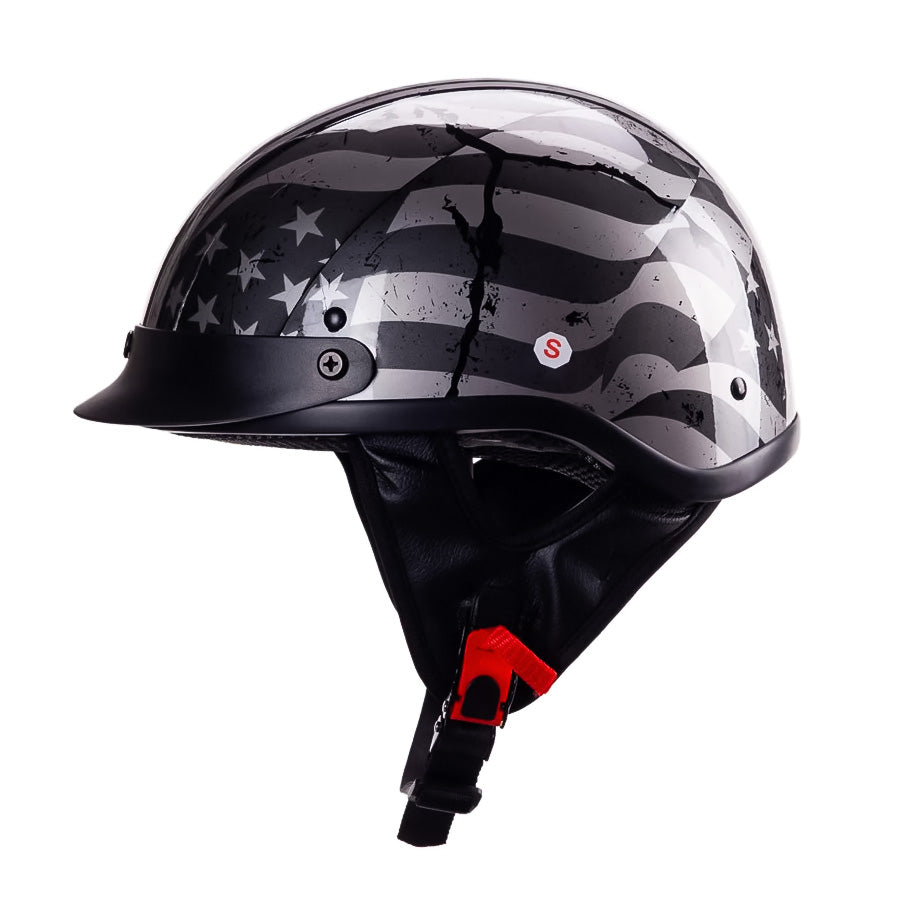 AeroShield Street Riding Helmet With Sunglasses Style UV Visor DOT Approved