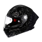 Riders Carbon Fiber Helmet, Lightweight Full Face Design, DOT ECE Approved