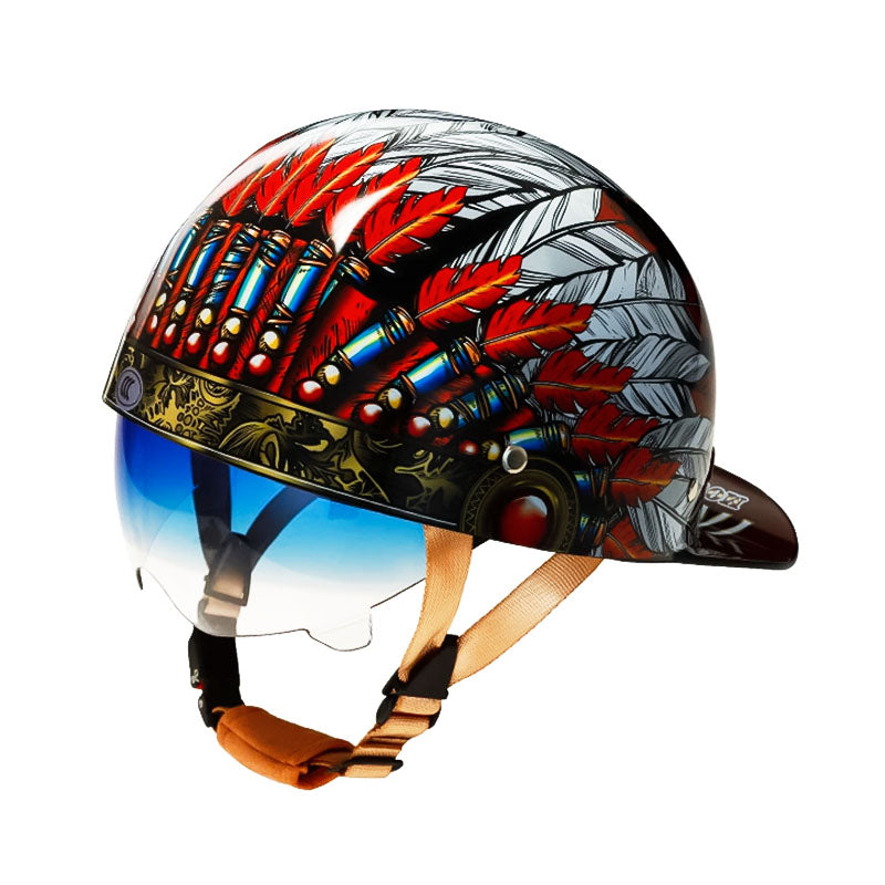 Casque demi-coque style baseball ZenForge DOT homologué coque ABS mousse EPS
