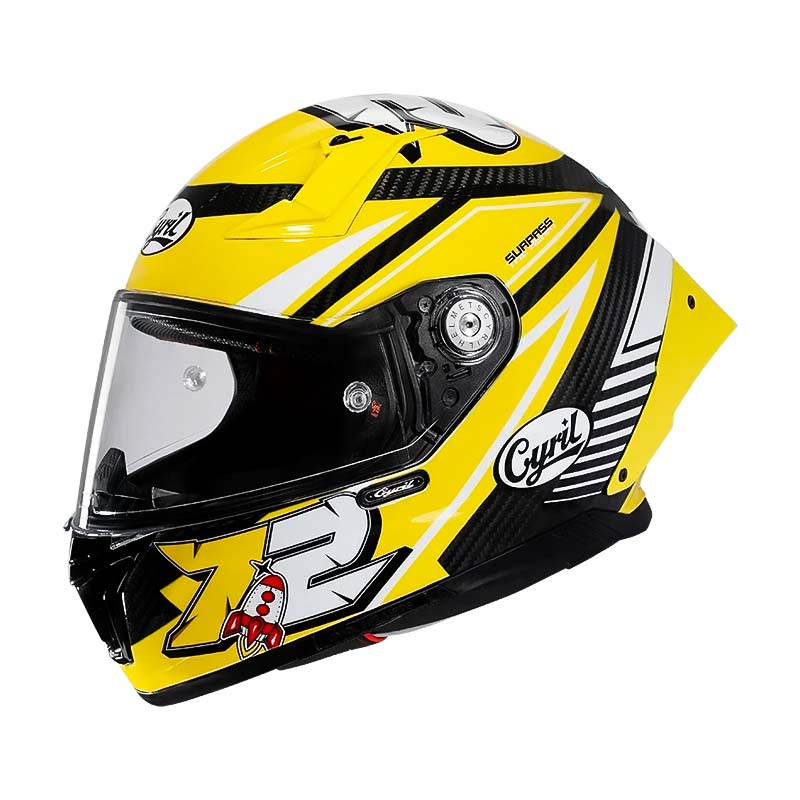 Riders Carbon Fiber Helmet, Lightweight Full Face Design, DOT ECE Approved