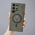 Samsung Galaxy Leather Case With Magnetic Wireless Charging
