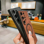 Samsung Galaxy Leather Case With Magnetic Wireless Charging