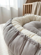 Breathable Cotton Baby Nest with Protective Bumpers