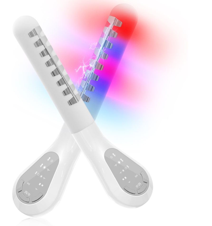 Varita de terapia de luz vibratoria para mujer con temporizador inteligente