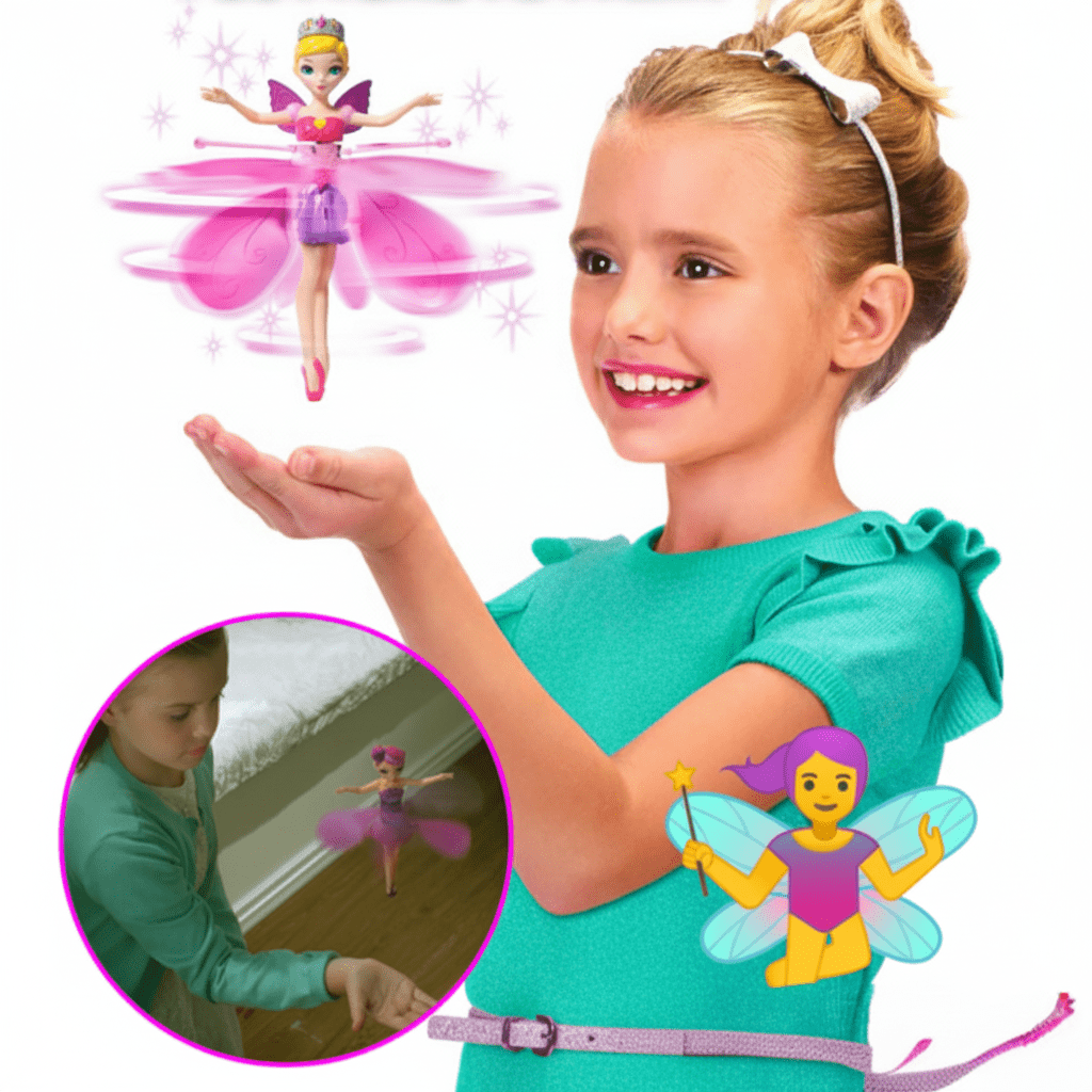 Juguete de Vuelo de Hada Controlado por Gestos con Luz LED Multicolor para Niños