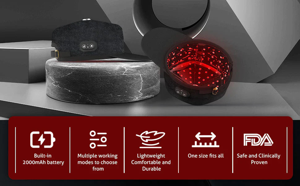 Kabellose Laserhaube zur Haarwiederherstellung – Rotlichttherapie