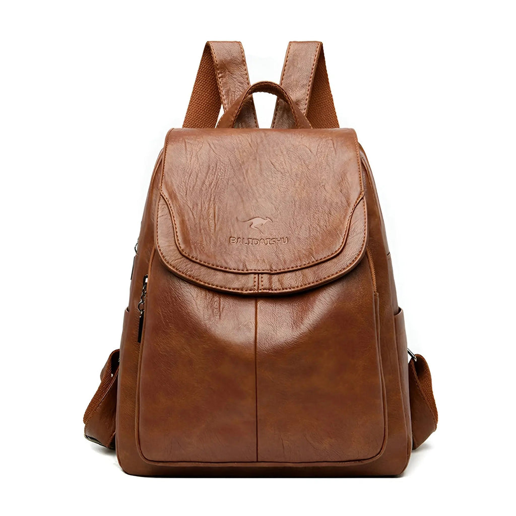 Vintage Leather Women's Backpack - Isabella