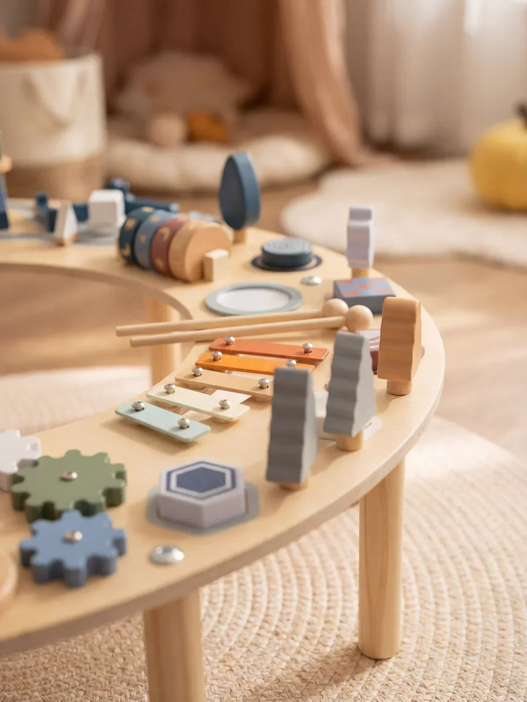 Premium Crescent Moon Multi-Activity Table