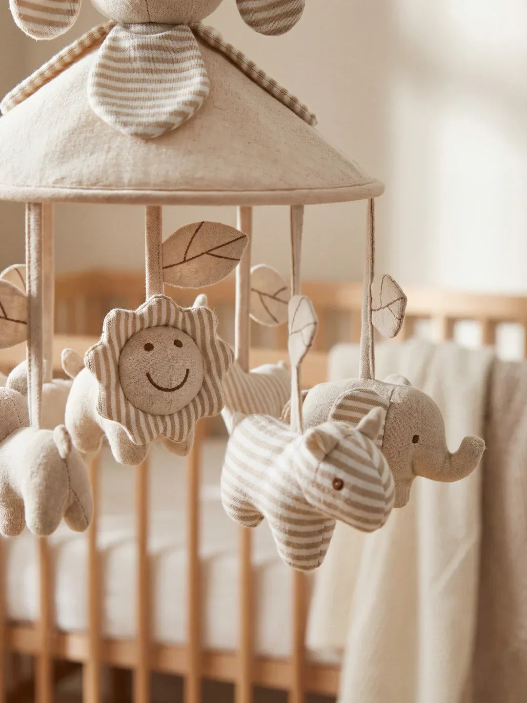 Soothing Wooden Baby Musical Mobile & Support Arm
