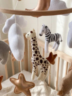 Minimalist Wooden Baby Crib Mobile with Arm