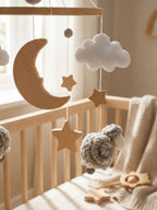 Wooden Baby Mobile – Gentle Crib Decor for Calm Sleep and Sensory Play